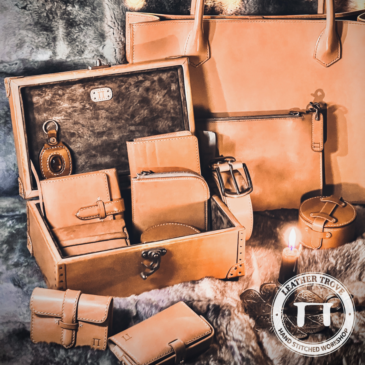 Hand stitched leather crafts